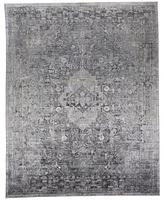 Feizy Sarrant R3966 Gray 2'8" x 12' Runner Rug