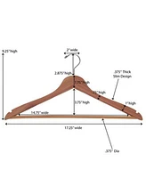 Cedar Garment Thin Hangers, Set of 12