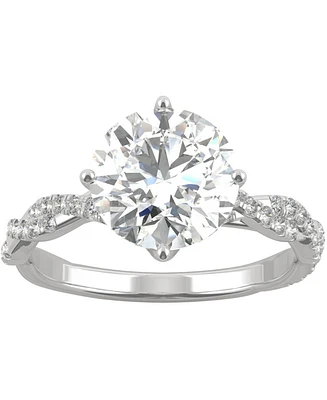 Charles & Colvard Moissanite Twist Engagement Ring (2-1/3 ct. t.w. Dew) 14k White Gold