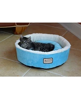 Armarkat 15" Soft Plush Round Dount Cat Beds, Dog Cuddler C12HTL/Mb - Waterproof and Skid-free Base
