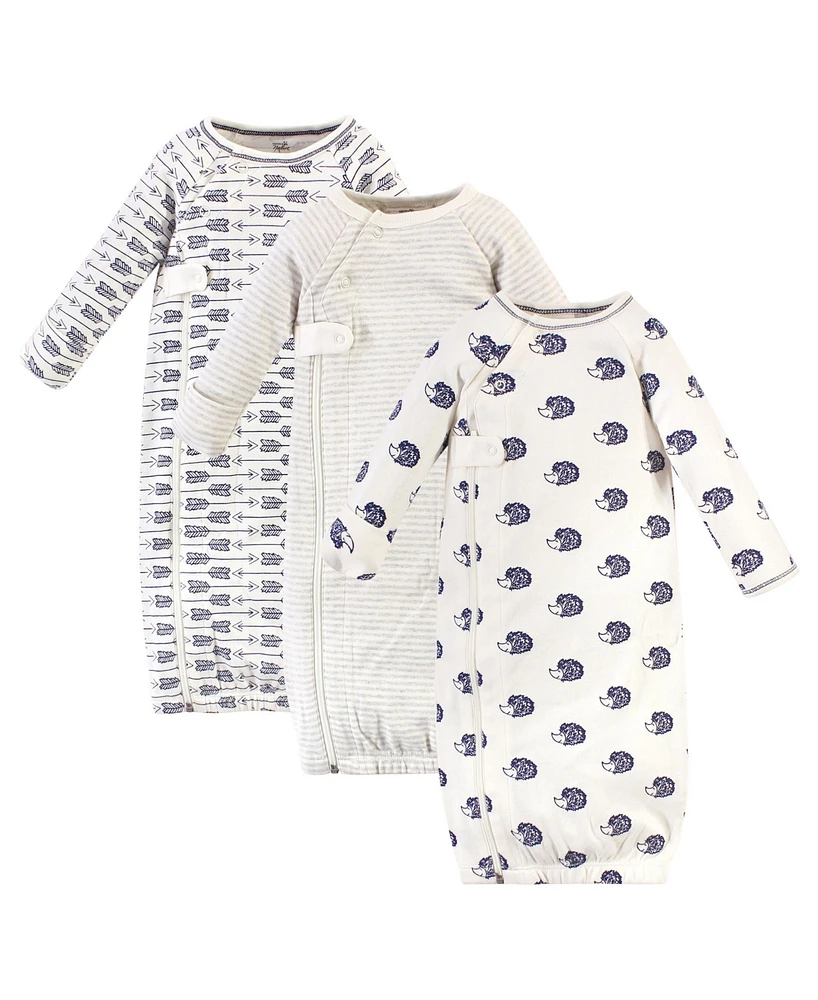 Touched by Nature Baby Boys Full-Zip Organic Cotton Sleep Gown