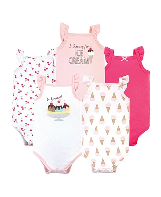 Hudson Baby Girls Cotton Sleeveless Bodysuits