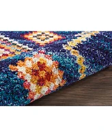 Closeout! Nourison Home Nomad NMD04 Aqua 7'10" x 10'6" Area Rug