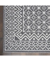 Nourison Home Palermo PMR02 Charcoal 5'3" x 7'3" Area Rug
