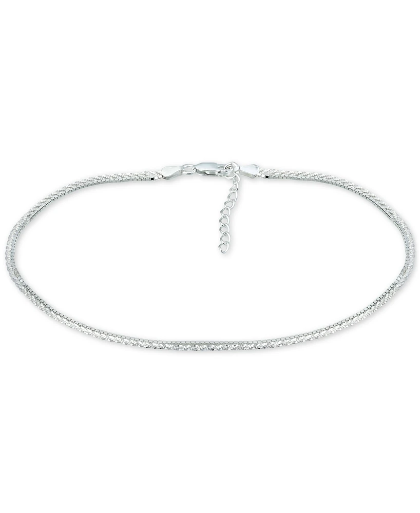 Giani Bernini Double Row Ankle Bracelet, Created for Macy's