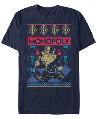 Monopoly Men's Christmas Style Short Sleeve T-Shirt