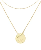 brook & york 14K Gold Plated Grace Initial Layering Necklace Set