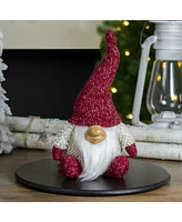Northlight Chubby Smiling Gnome Plush Table top Christmas Figure