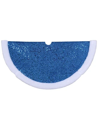 Northlight Glitter Mini Christmas Tree Skirt with Faux Fur Trim