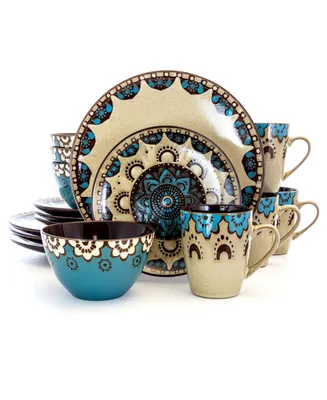 Elama Clay Heart 16 Pc. Dinnerware Set, Service for 4