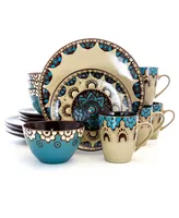 Elama Clay Heart 16 Pc. Dinnerware Set, Service for 4