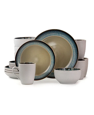 Elama Modern Dot 16 Pc. Dinnerware Set, Service for 4