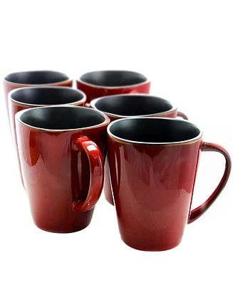 Elama Harland Stoneware Mugs, Set of 6
