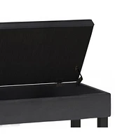 Simpli Home Cosmopolitan Storage Ottoman Bench with Open Bottom
