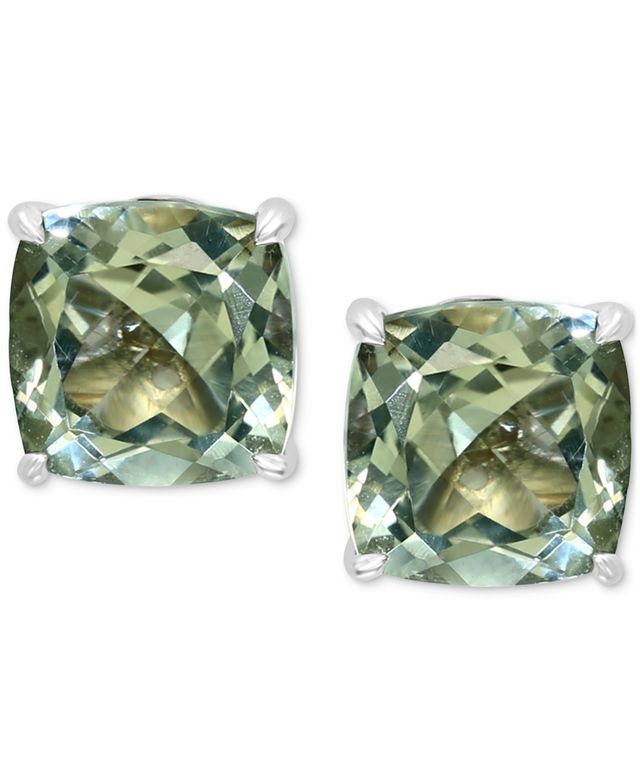 Effy Green Quartz Stud Earrings (4-1/2 ct. t.w.) in Sterling Silver