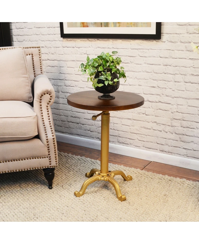 Laney Adjustable Vintage-Inspired Accent Table