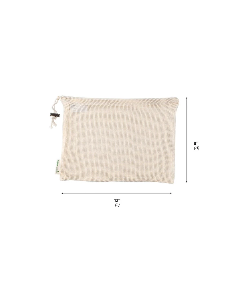 Kitchen Details Cotton Mesh Produce Bags, Set of 3