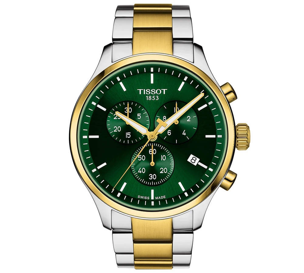 Tissot Men's Swiss Chronograph Chrono Xl Classic Two-Tone Stainless Steel Bracelet Watch 45mm