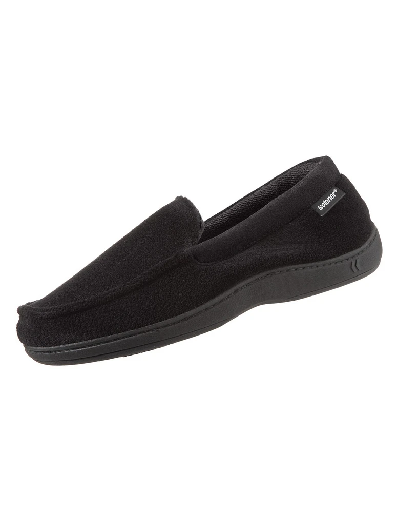 Isotoner Signature Men's Microterry Jared Moccasin Slippers with Memory Foam