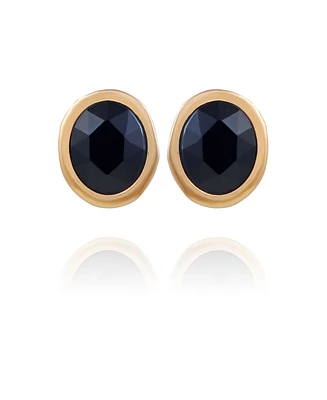 T Tahari Women's Oval Crystal Stud Earring