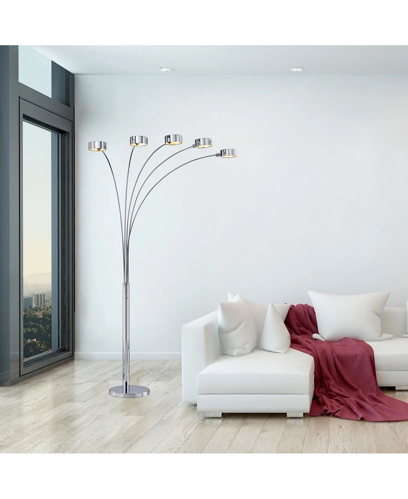 Artiva Usa Micah Arched 88" Floor Lamp with Rotatable Shade and Dimmer