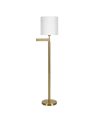 Moby Swing Arm Floor Lamp with Drum Shade
