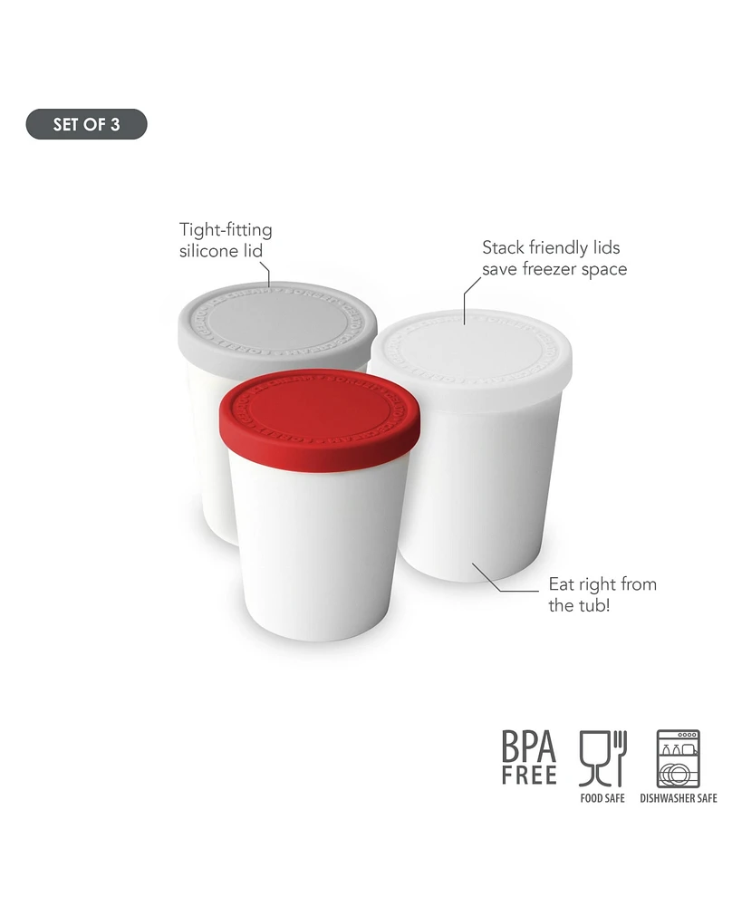 Tovolo Mini Sweet Treat 6-Oz. Ice Cream Tubs, Set of 3