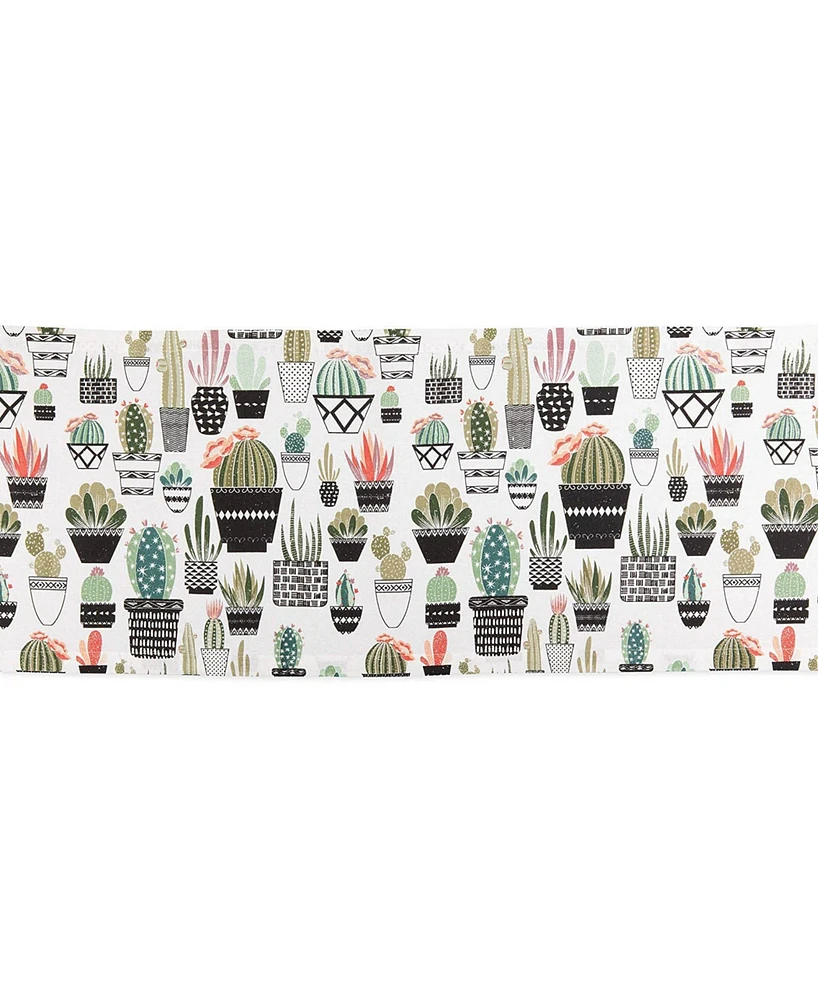 Design Imports Urban Oasis Cactus Print Table Runner, 14" x 108"