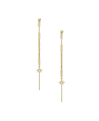 Ettika Delicate Chain Star Earrings