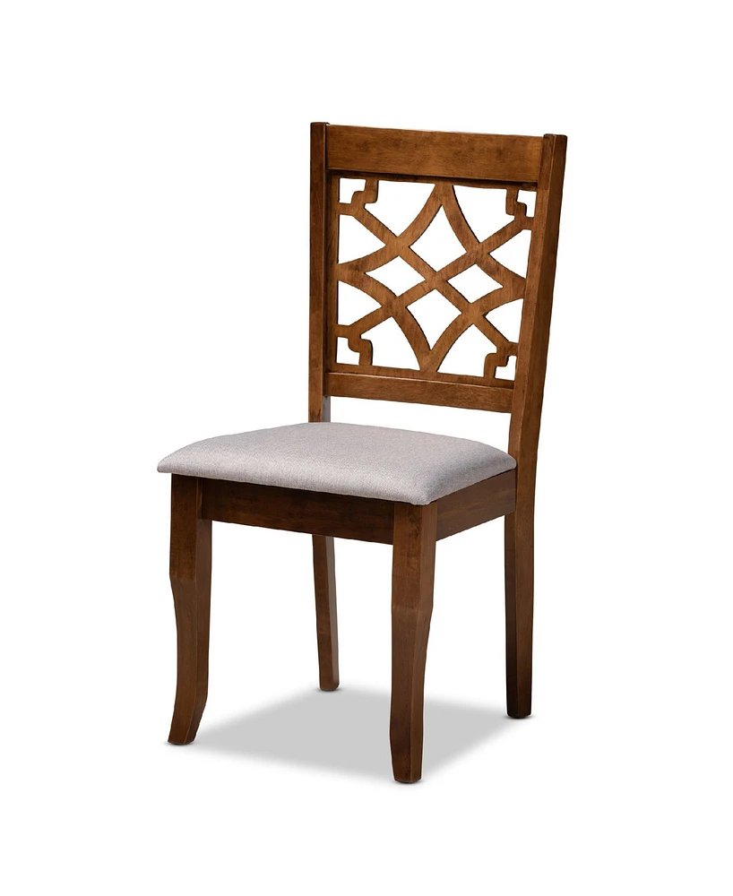 Alisa Modern and Contemporary Fabric Upholstered 5 Piece Dining Set