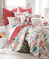 Levtex Santa Claus Lane Stripe 2-Pc. Sham Set, European