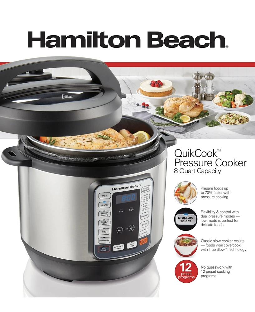Hamilton Beach QuikCook 8-Qt. Multifunction Pressure Cooker