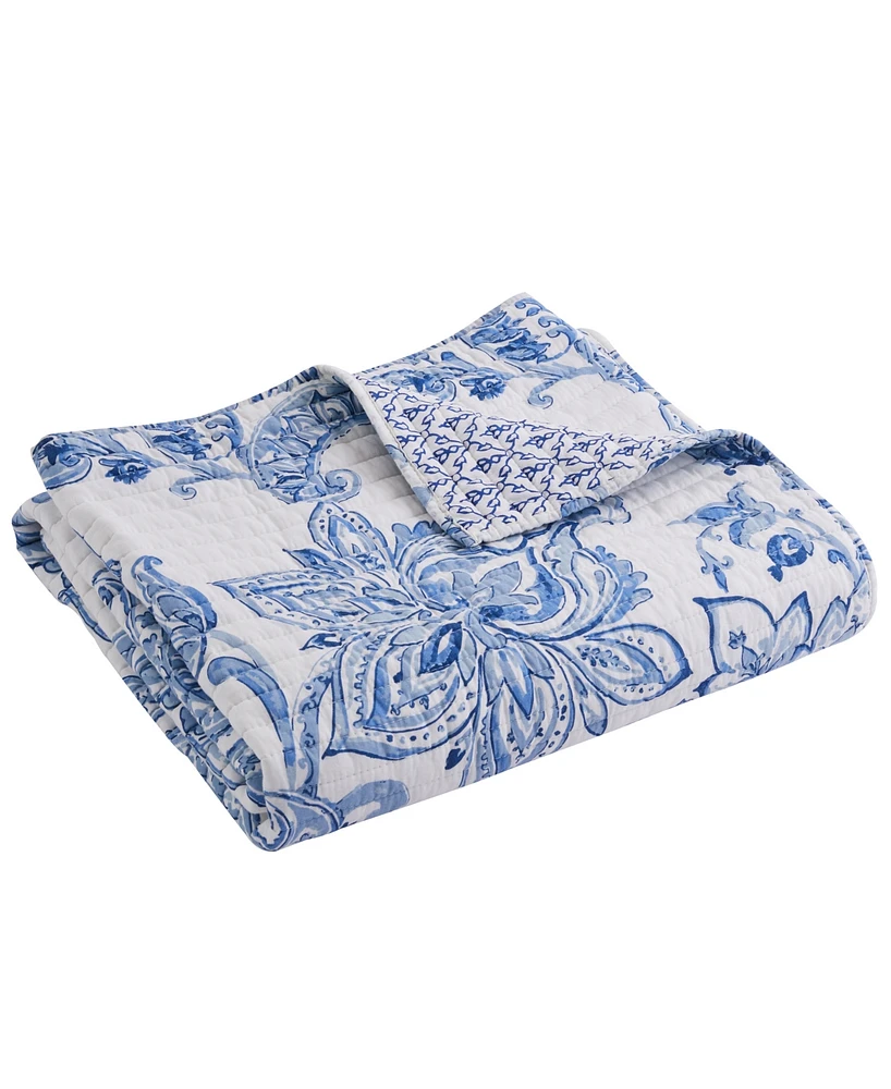 Levtex Bennett Reversible Paisley Quilted Throw, 50" x 60"