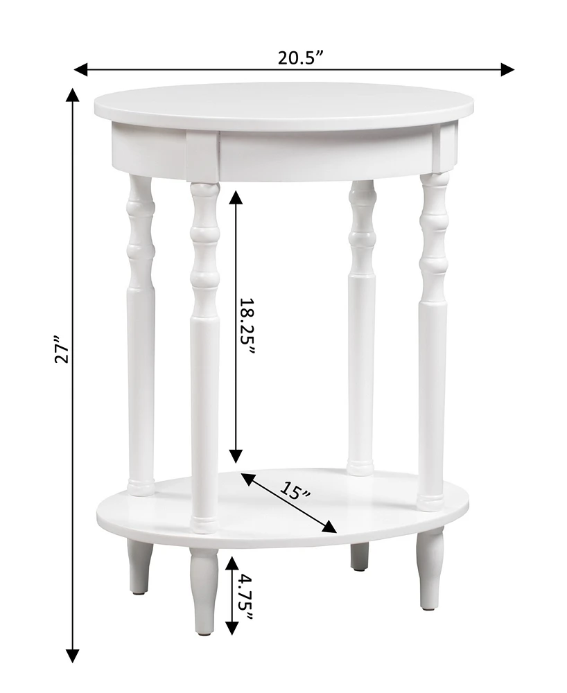 Classic Accents Brandi Oval End Table with Shelf
