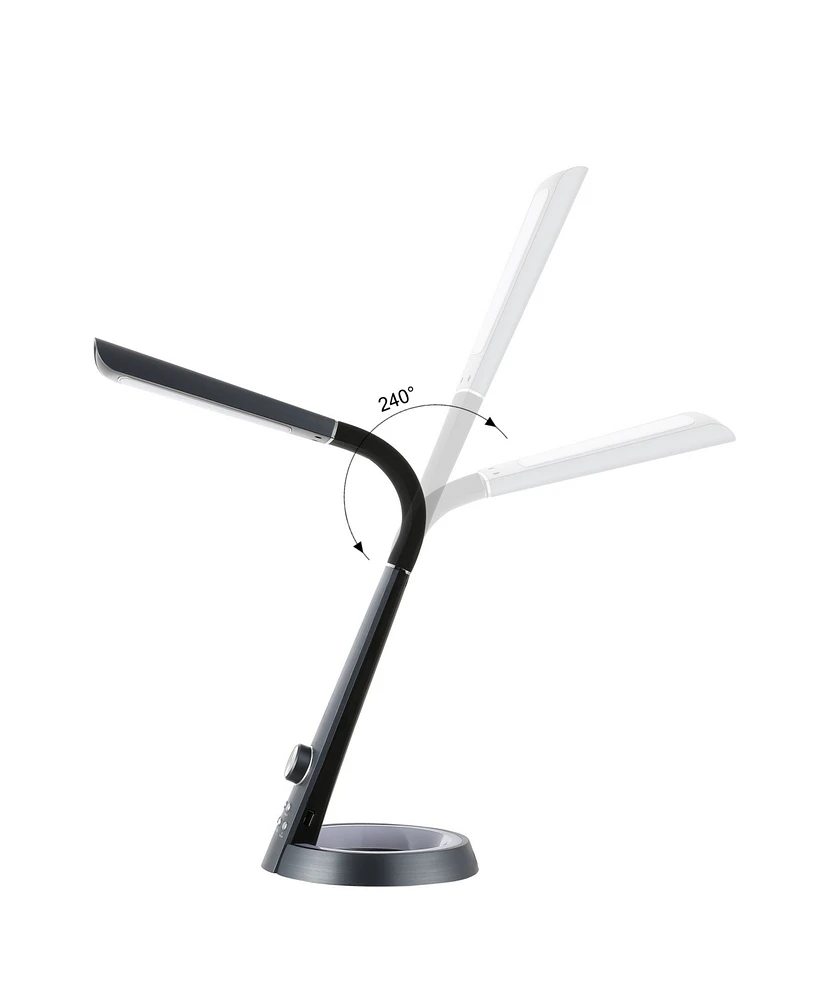 Milton Aluminum Contemporary Minimalist Adjustable Head Dimmable Usb Charging Led Task Lamp