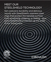 Circulon SteelShield C-Series Tri-Ply Clad Nonstick Frying Pan, 12.5-Inch, Silver