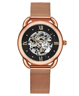 Women's Automatic Rose Gold-Tone Mesh Bracelet Watch 36mm