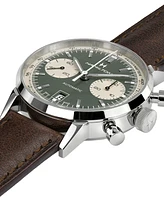 Hamilton Men's Swiss Chronograph Intra-Matic Brown Leather Strap Watch 40mm