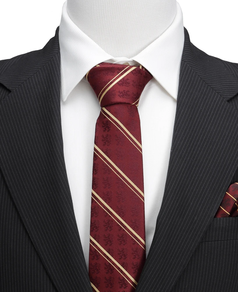 Harry Potter Men's Gryffindor Striped Silk Tie