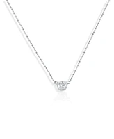 Cubic Zirconia Bezel Necklace