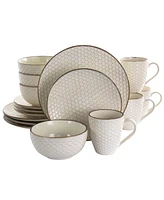 Elama Honey 16 Pc. Dinnerware Set, Service for 4