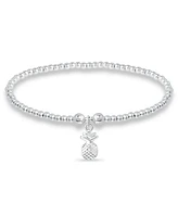 Bead Jackfruit Charm Bracelet in Silver Plate