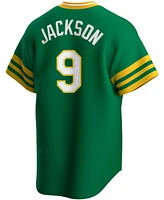 Men's Reggie Jackson Kelly Green Oakland Athletics Road Cooperstown Collection Player Jersey