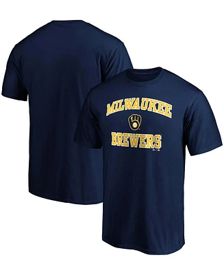 Men's Fanatics Navy Milwaukee Brewers Heart and Soul T-shirt