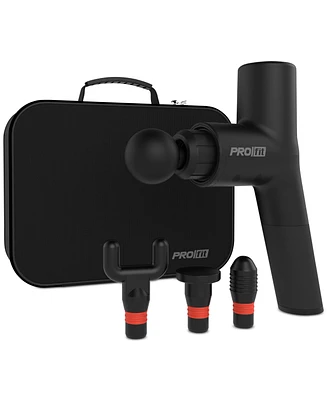 Tzumi PROfit Percussion Muscle Massage Gun, Rechargeable Deep Tissue Full-Body Massager with Multiple Attachments