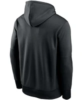 Men's Black Carolina Panthers Fan Gear Wordmark Performance Pullover Hoodie