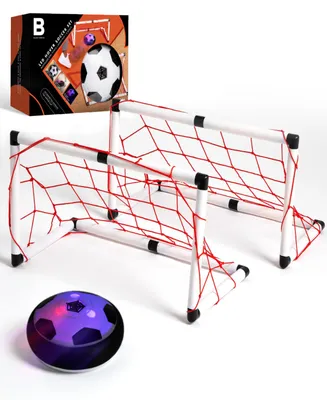 Black Series Hover Air Led Soccer Game with Hover Disc Floats