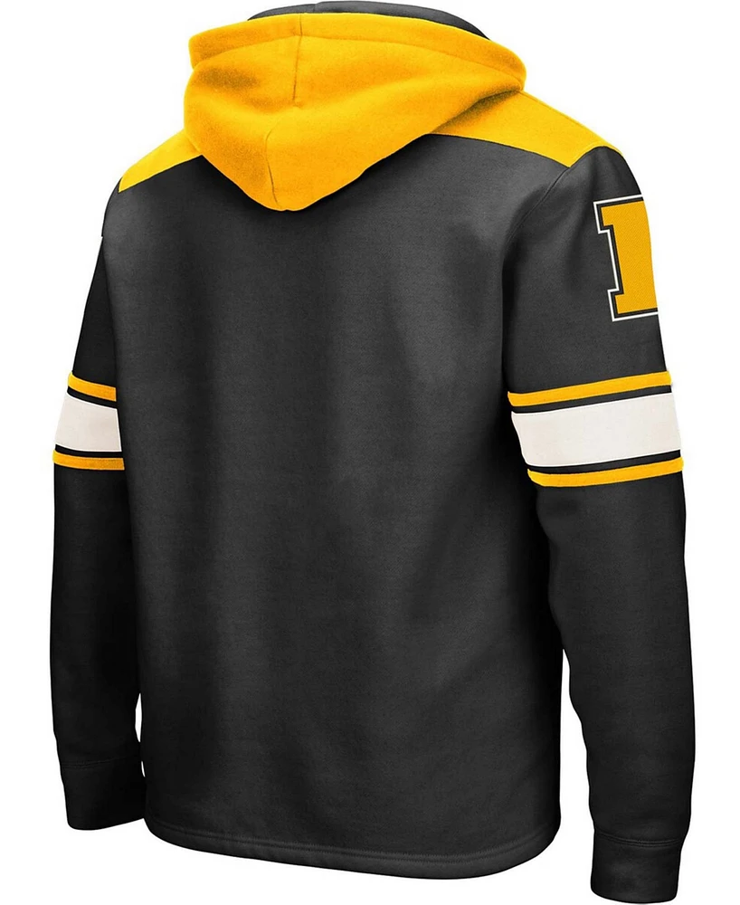 Men's Black Iowa Hawkeyes 2.0 Lace-Up Pullover Hoodie