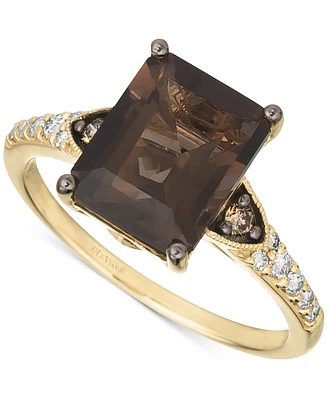 Le Vian Chocolate Quartz (3-1/10 ct. t.w.) & Diamond (1/4 Ring 14k Gold
