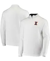 Men's White Illinois Fighting Illini Tortugas Logo Quarter-Zip Jacket